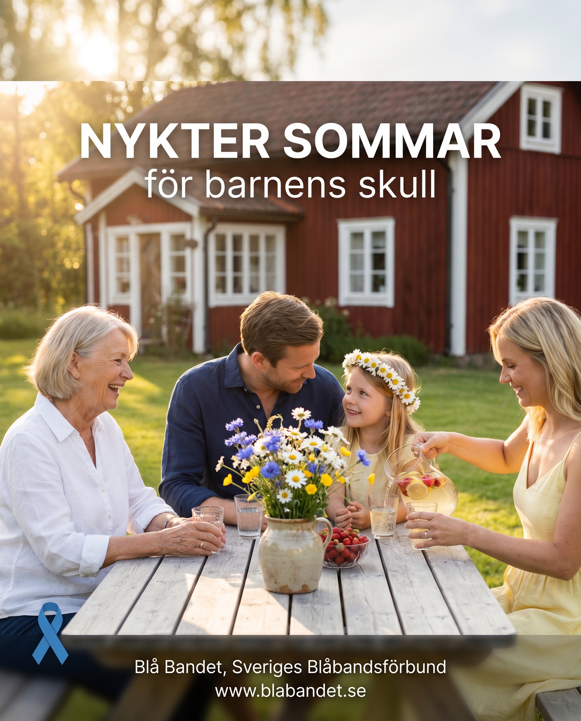 Midsommar runt bordet utan alkohol
